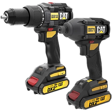 CAT DX12k Power3  2 az 1-ben kombinált készlet, 1 db ütvefúróvaL 65 Nm, és 1 db ütvecsavarozóval 215 Nm