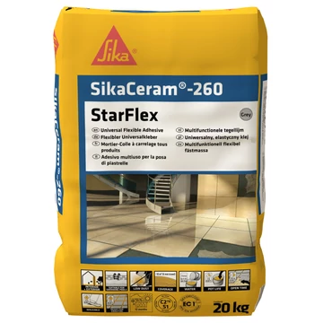 SikaCeram-260 StarFlex fehér ragasztóhabarcs 25 kg-os zsák