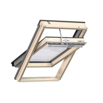 VELUX Elektromos GLL ablak, lakkozott fa, 3-rtg (61) üveg, 55x78 cm