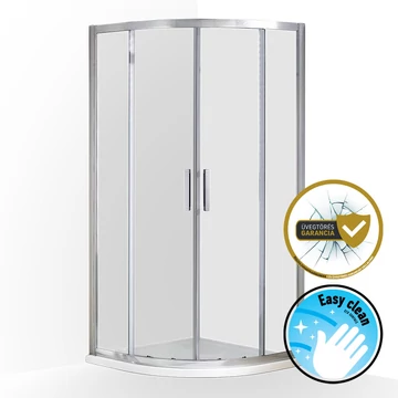 Wellis Aquarius 80 két tolóajtós íves kabin, Easy Cleannel, üvegtörés garanciával