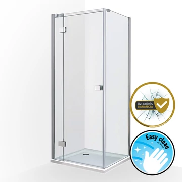 Wellis Clyde 90 Szögletes nyílóajtós kabin, Easy Cleannel, üvegtörés garanciával