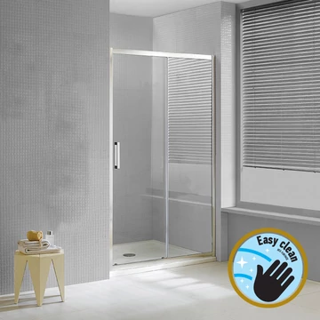Wellis Premier 100 tolóajtós zuhanyfal, Easy Cleannel, üvegtörés garanciával
