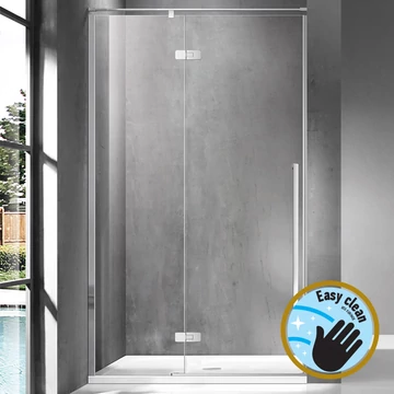 Wellis Sorrento 90 nyílóajtós zuhanyfal balos - Easy Cleannel, üvegtörés garanciával