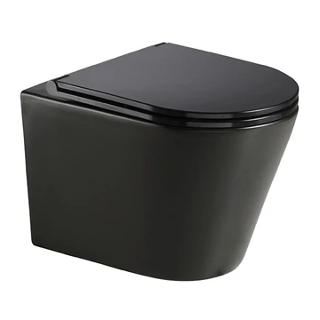 Wellis Clement Black fali rimless WC, matt fekete