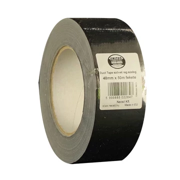 UNITED Duct tape szövet  ragasztószalag fekete 48mmx50m