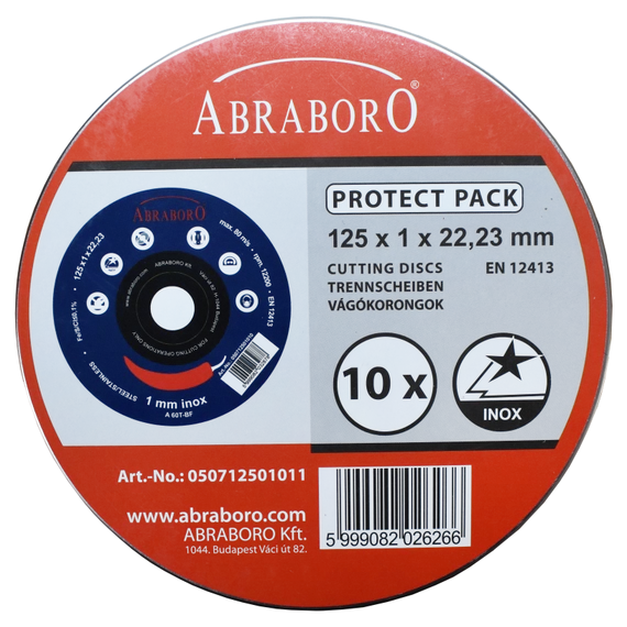 Chili Inox Blue Vágókorong 125X1,0X22,23 Protect Pack 10X