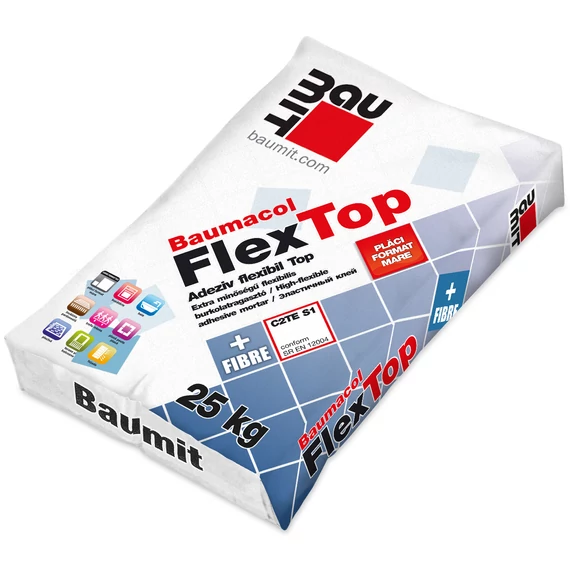 Baumit Baumacol FlexTop+Fibre burkolatragasztó - 25 kg
