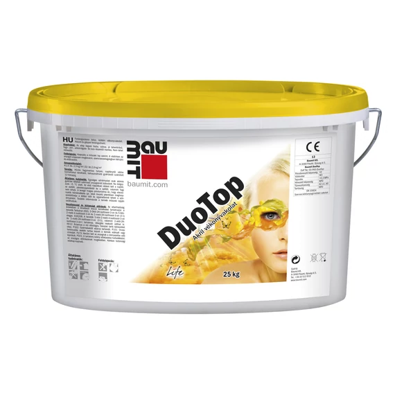 Baumit DuoTop Professzionális színes vékonyvakolat - 25 kg - fehér színcsoport