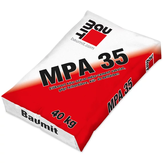Baumit MPA 35 / GV 35 vakolat kültéri és beltéri felhasználásra - 40 kg