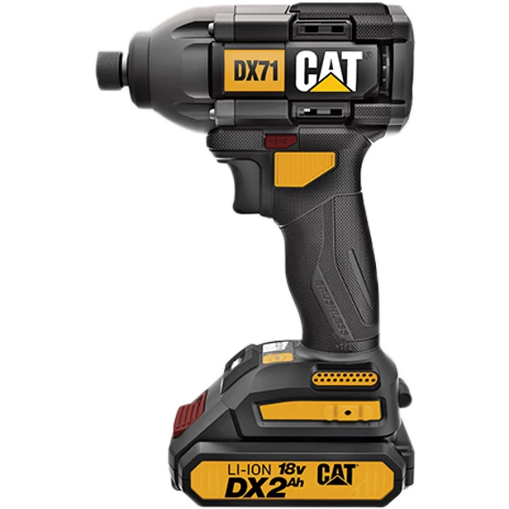 CAT DX71 18V kefe nélküli ütvecsavarozó 2x2Ah töltővel és tokkal