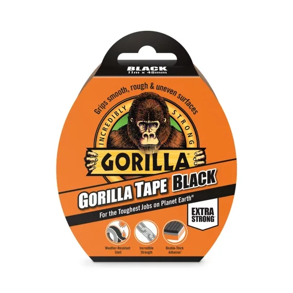 Gorilla Tape Black 11m x 48mm Fekete Extra Erős Ragasztószalag