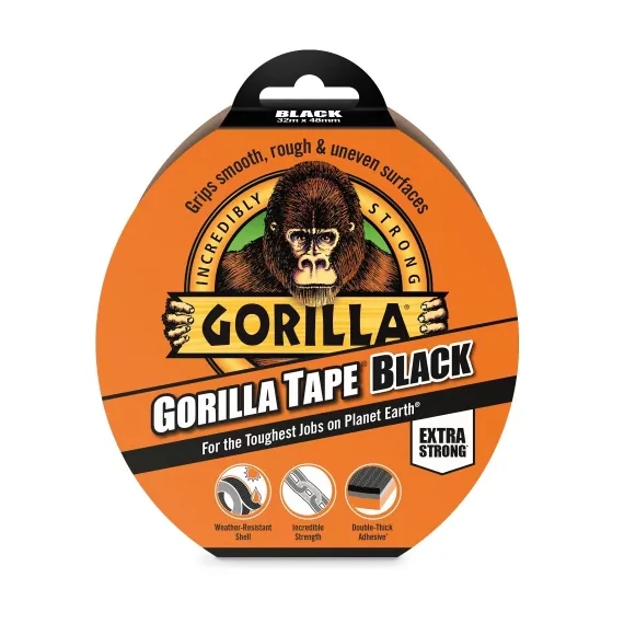 Gorilla Tape Black 32m x 48mm Fekete Extra Erős Ragasztószalag