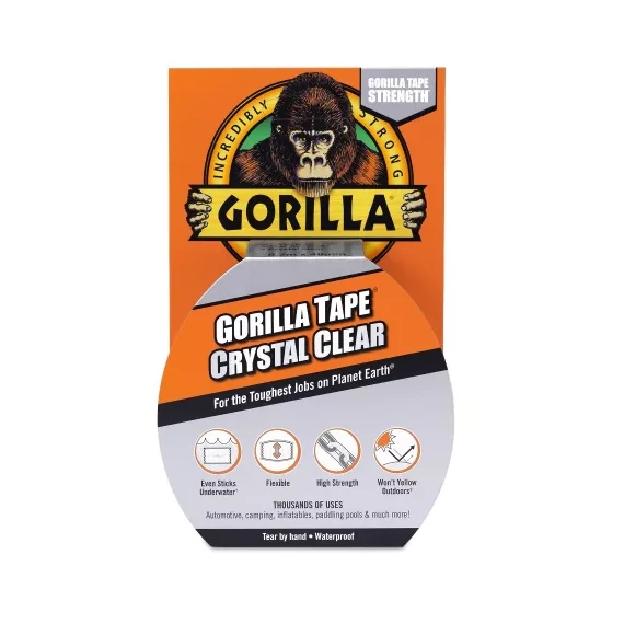 Gorilla Tape CRYSTAL CLEAR Repair 8,2m x 48mm Vízálló Kristálytiszta Javítószalag