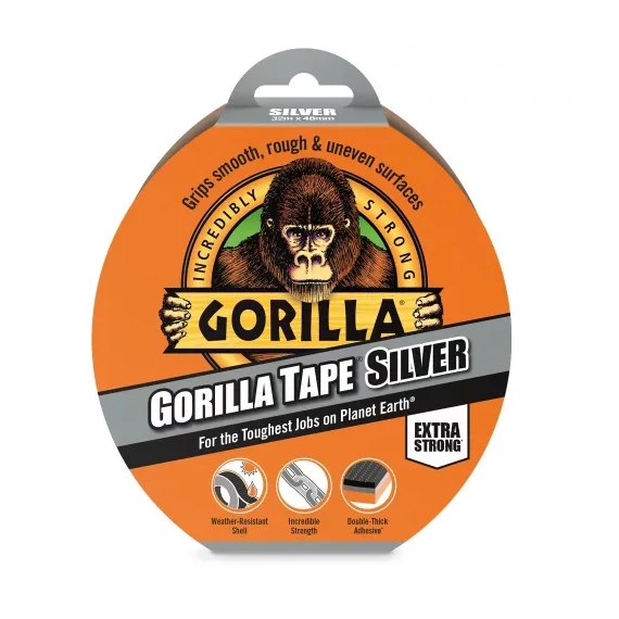Gorilla Tape Silver 32m x 48mm Szürke Extra Erős Ragasztószalag