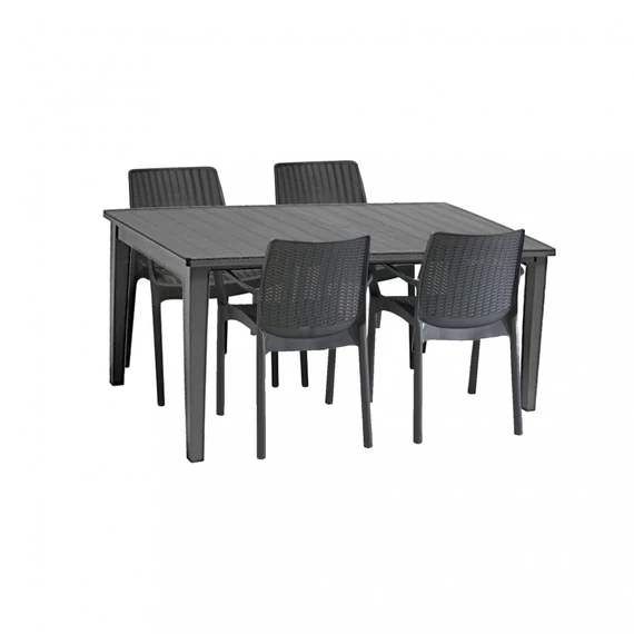 Fubali 4+1 kerti bútor garnitúra szett színben grafit színben