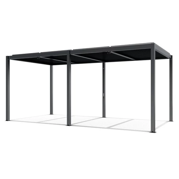 LUXE pergola 7,8x3m antracit LED világítással