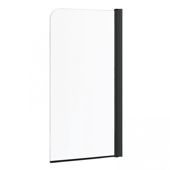 Cristal 1 BL kádparaván 150x80 cm, fekete profil, víztiszta üveg