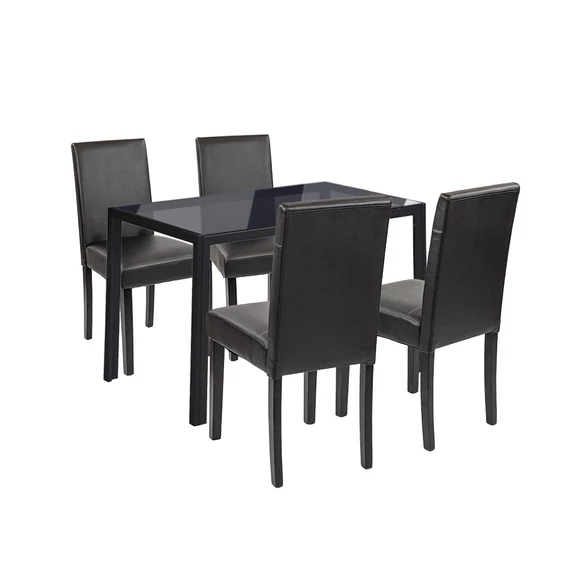 Karen 4+1 étkező garnitúra fekete-fekete