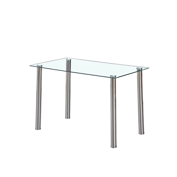 Berna 140 cm szögletes üveg étkezőasztal transparent