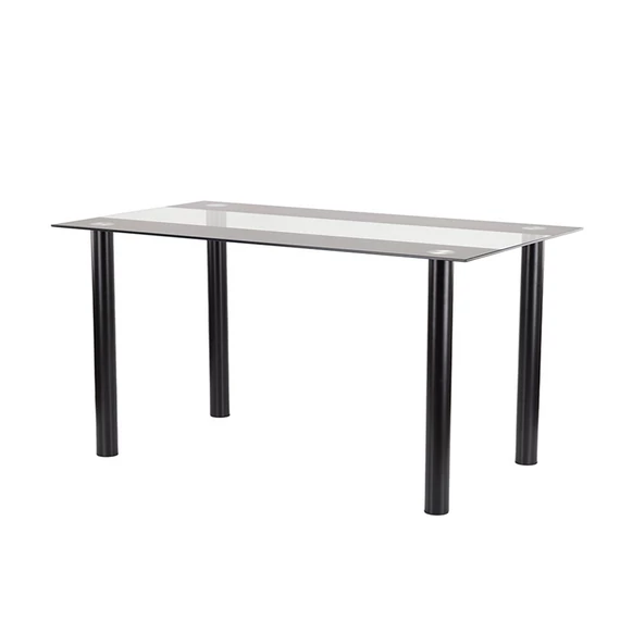 Riona 120 cm szögletes üveg étkezőasztal fekete