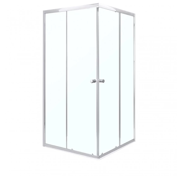 Olga SQ 80x80 cm szögletes zuhanykabin zuhanytálca nélkül - króm profil, víztiszta üveg