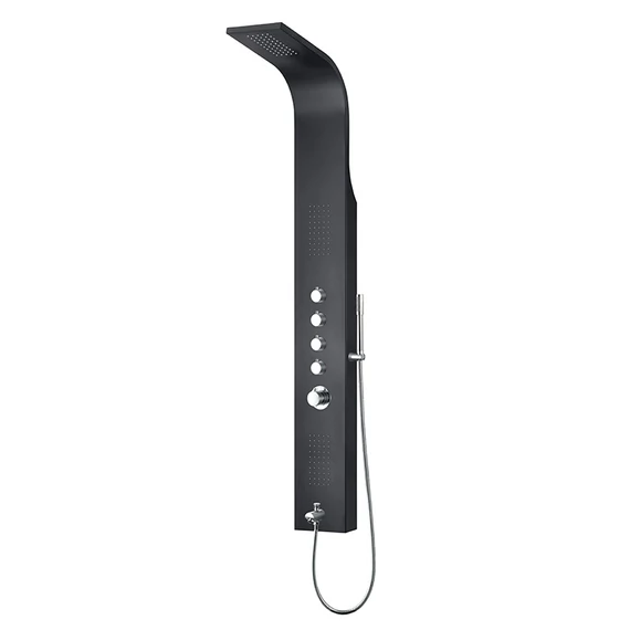 Wellis Mariner Black Matt termosztátos zuhanypanel
