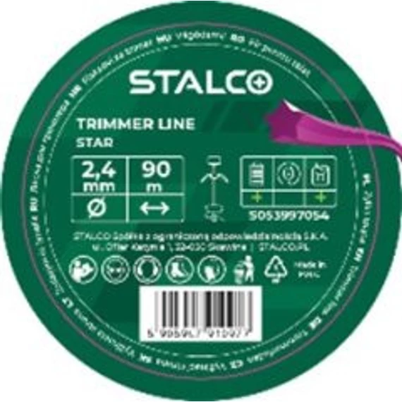 Fűnyíró damil csillag 2,7 mm x 15 m STALCO