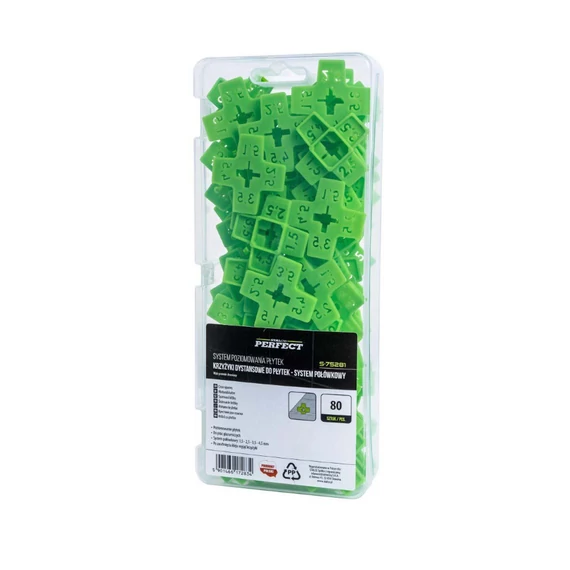 Fugakereszt, tört értékek, 1,5-2,5-3,5-4,5mm, 80 db/csom, STALCO PERFECT