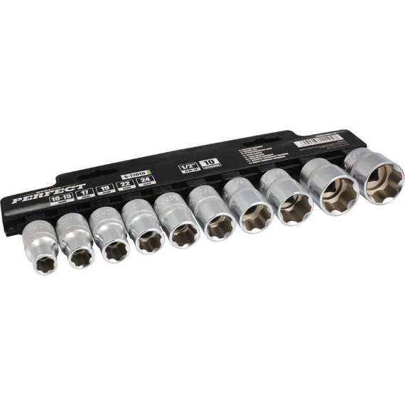 DUGÓKULCS KÉSZLET 10 RÉSZES 1/2" STALCO PERFECT