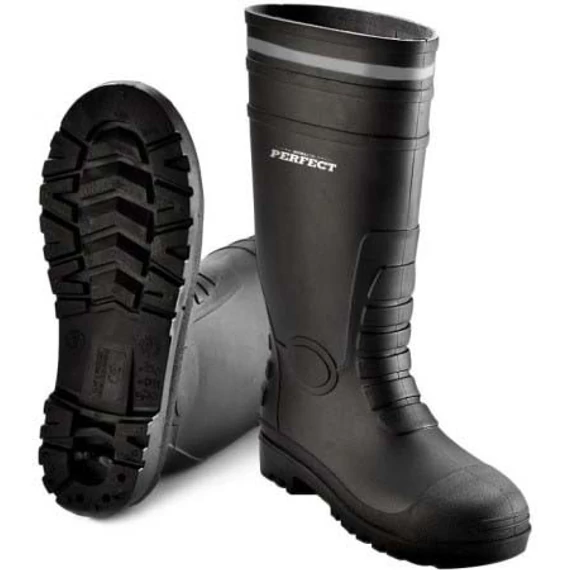 Munkavédelmi gumicsizma, KULLER BLACK, fekete, S5 SRA, 41, STALCO PERFECT