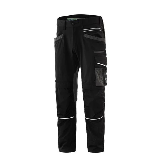 Derekas munkanadrág, fekete, "L-54", PROFESSIONAL STRETCH LINE, STALCO PERFECT POWERMAX