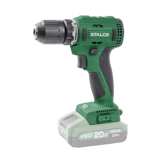 Akkus fúró-csavarozó 2-13mm (akku+töltő nélkül), DS20-55BL, S-VOLT, STALCO