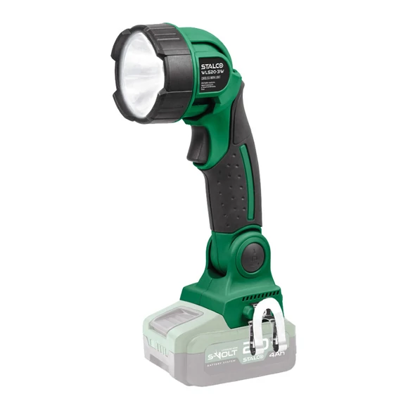 Akkus munkalámpa 3W (akku+töltő nélkül), állítható 270°, 180-250 lm, WLS20-3W, S-VOLT, STALCO