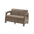 Kép 1/3 - Corfu love seat, cappuccino színben, homok párnával
