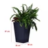 Kép 3/3 - Rattan Planter M virágtartó grafit