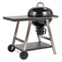 Kép 1/10 - MIR709 Faszenes grill polccal és kerekekkel 56 cm