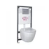 Kép 1/6 - Delos Chrome falba építhető WC tartály szett