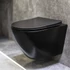 Kép 4/5 - Delos BLM fali rimless WC soft-close ülőkével, fekete