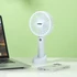 Kép 3/3 - Galar kézi hordozható usb ventilátor tartóval 4 W 1200 mAh fehér