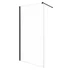Kép 1/2 - Line 100 TR Walk-In zuhanykabin 100x203 cm, fekete profil, víztiszta üveg.