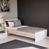 Kép 3/3 - Miami egyszemélyes ágy 90x200 cm fehér-sonoma tölgy