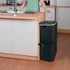 Kép 4/10 - Szelektív palackgyűjtő két rekeszes 140l fekete