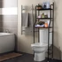 Kép 3/3 - Fürdőszobai polc wc fölé, többszintes, fekete