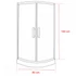 Kép 4/10 - Spirit BAMBOO 80x80x194 cm íves zuhanykabin, erősített akril zuhanytálcával