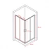 Kép 4/10 - Spirit BAMBOO 90x90 szögletes zuhanykabin, zuhanytálca nélkül
