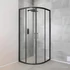 Kép 3/5 - Spirit Clear 90x90x180 cm íves zuhanykabin zuhanytálca nélkül fekete