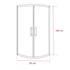 Kép 4/5 - Spirit Clear 90x90x180 cm íves zuhanykabin zuhanytálca nélkül fekete
