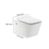 Kép 4/10 - Tina fali rimless WC soft close ülőkével