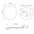 Kép 5/7 - Ride fali, rimless WC fekete