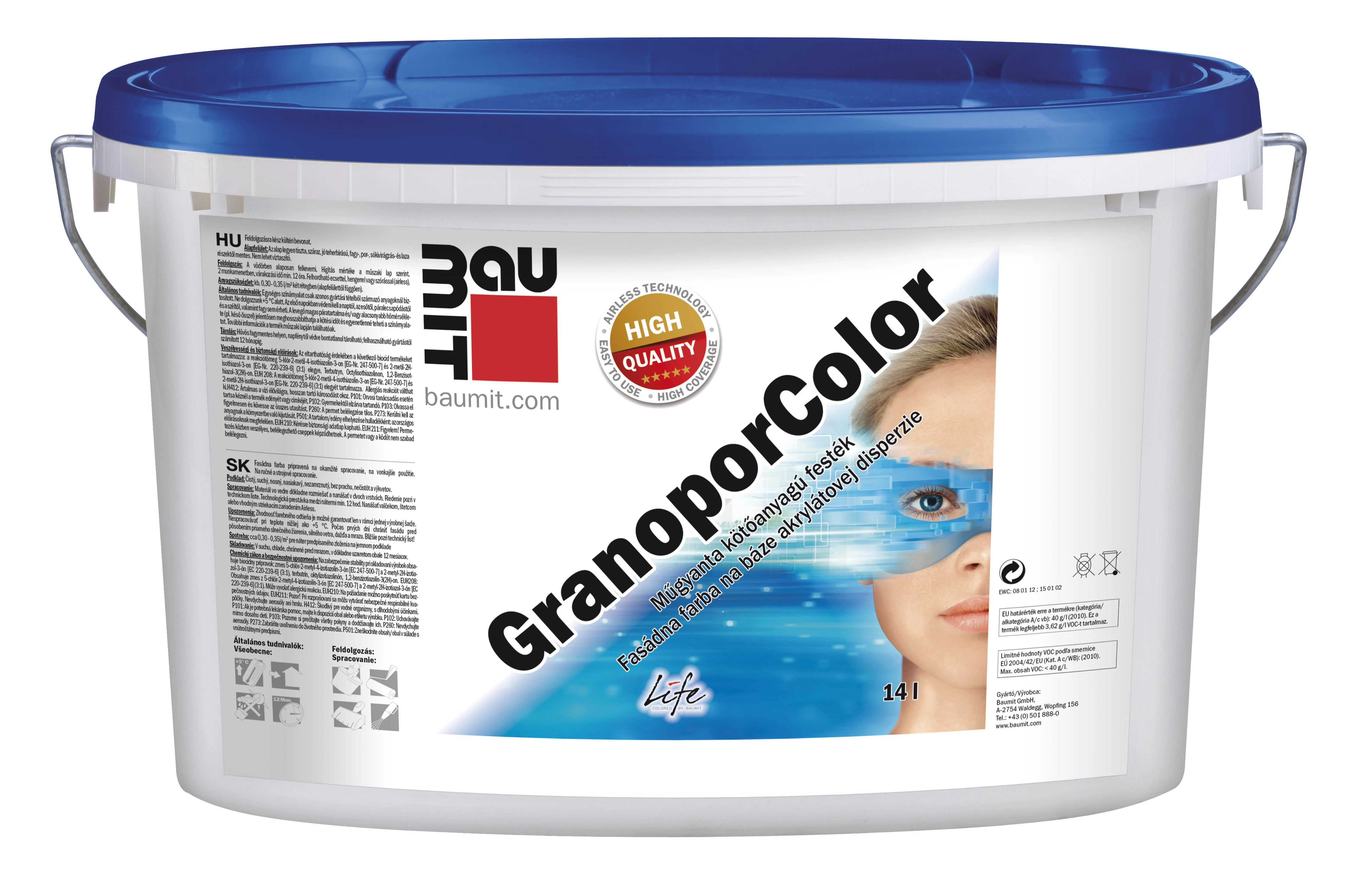 Baumit GranoporColor Professzionális homlokzatfesték - 5 l - III. színcsoport